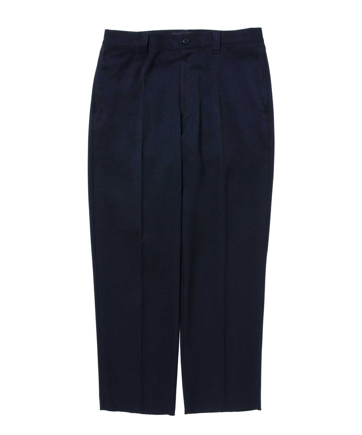 R9 TWILL SLACKS (NAVY) / ポリエステル ツイル スラックス