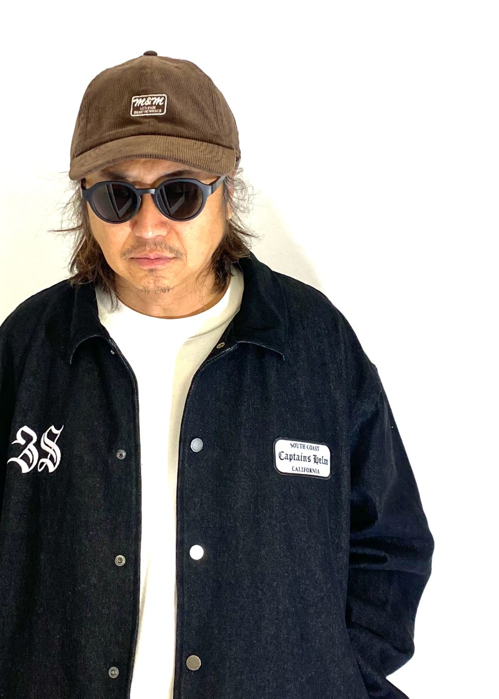 CORDUROY CAP (BROWN) / ロゴ刺繍 コーデュロイキャップ