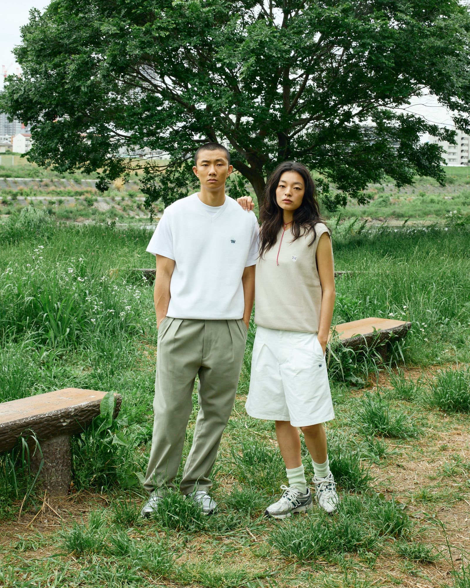 GDC×TW Cotton Knit Vest (BEIGE) / ×TW コラボ ニット ベスト