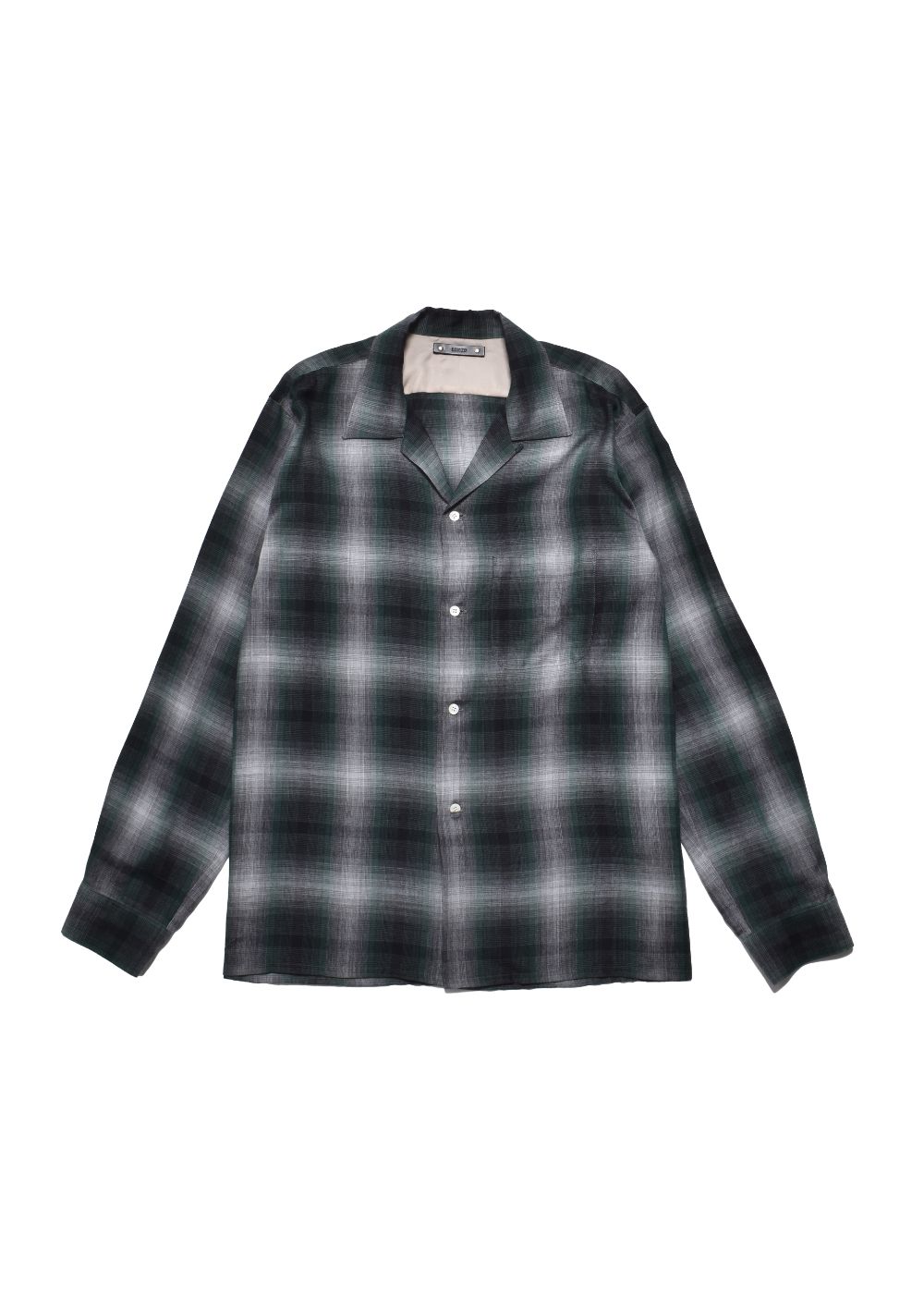 T.Rayon Ombre Open Collar Shirt Open Collar Shirt (GPT) / オンブレチェック オープンカラーシャツ