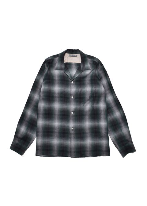 T.Rayon Ombre Open Collar Shirt Open Collar Shirt (GPT) / オンブレチェック オープンカラーシャツ