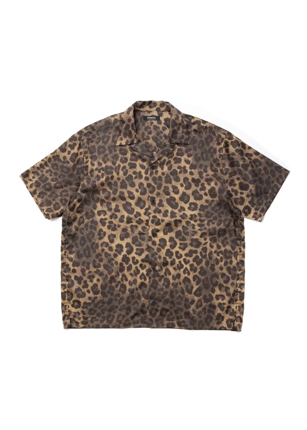 【ラスト1点】R9 LEOPARD S/S SHIRT (BEIGE) / レオパード オープンカラーシャツ