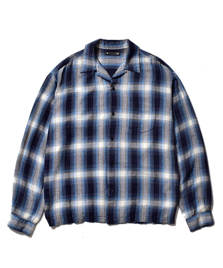 MINEDENIM - RS.Nep Check Open Collar L/S SH (BPT) / オンブレ ...