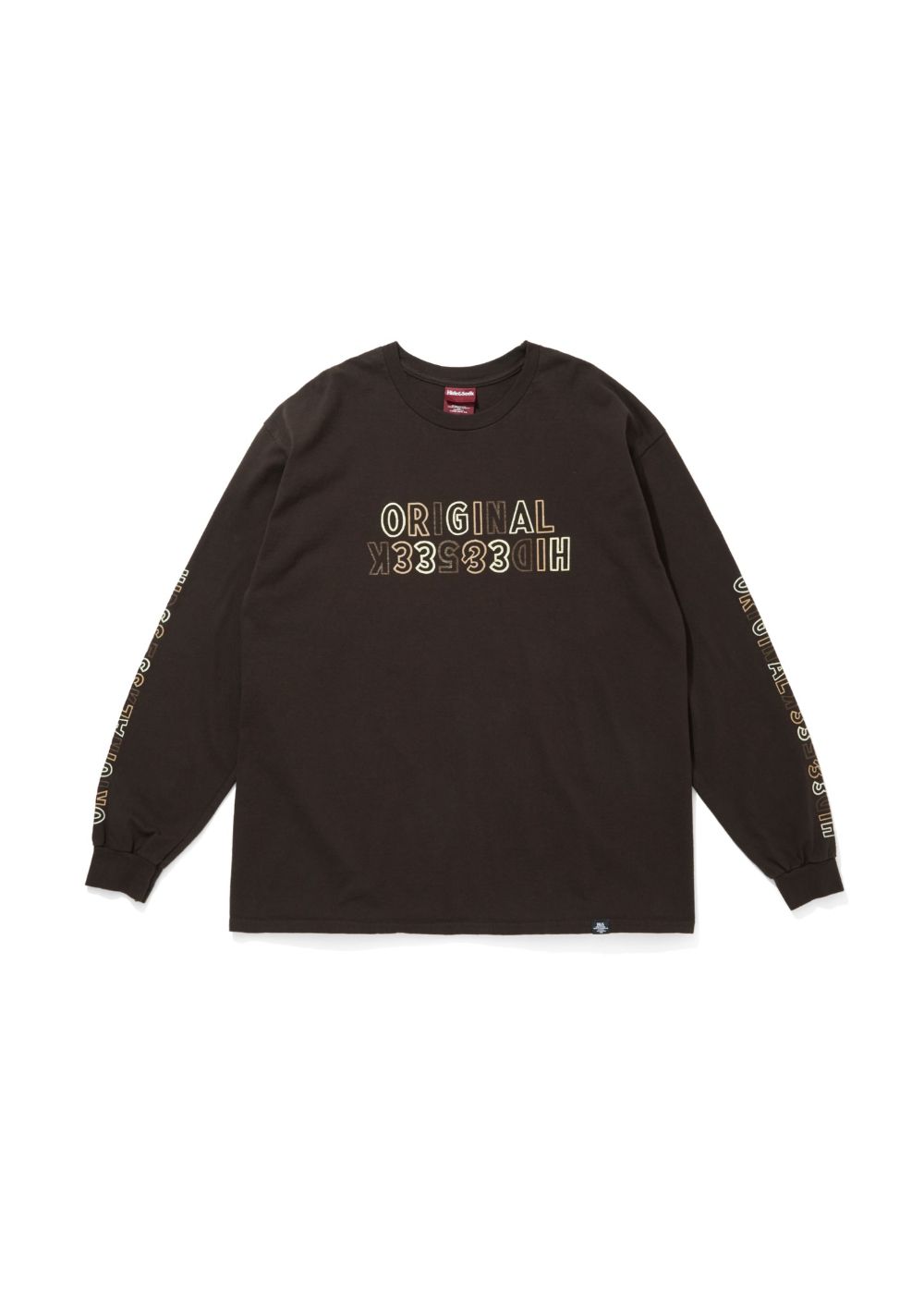 Original H&S L/S Tee (BROWN) / 西浦徹 コラボ ロンT