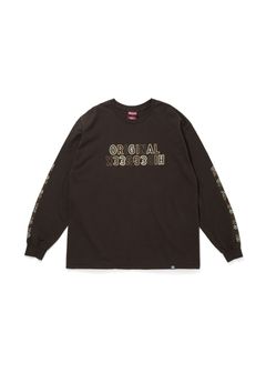 Original H&S L/S Tee (BROWN) / 西浦徹 コラボ ロンT