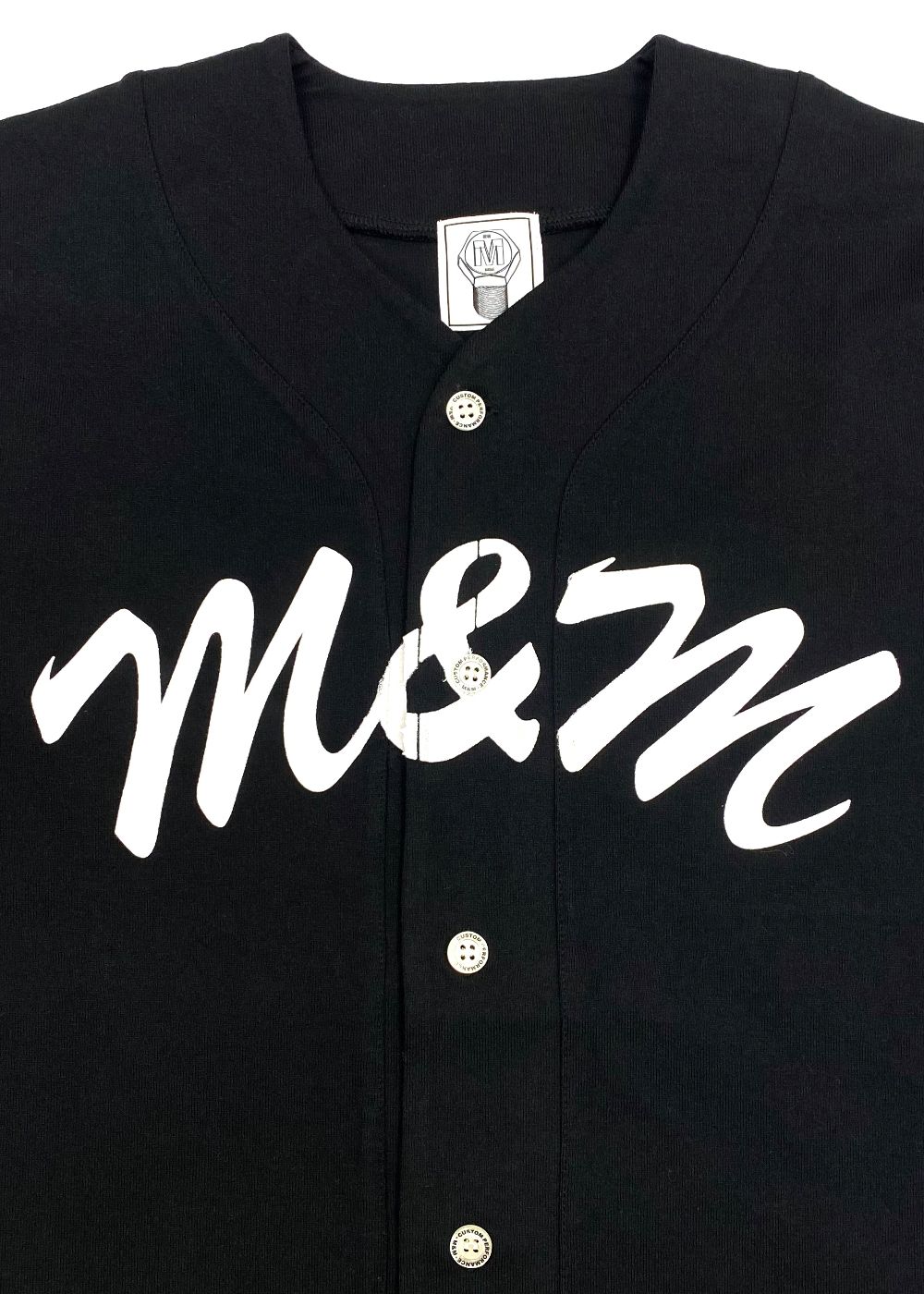 COTTON BASEBALL SHIRT (BLACK) / コットン天竺 ベースボール シャツ