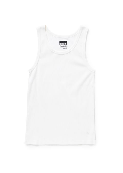 GIZANDY TANK (WHITE) / オリジナル パック リブタンクトップ