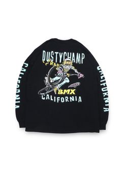 DUSTYCHAMP × DamianFulton L/S TEE (BLACK) / ダスティーチャンプ × ダミアンフルトン コラボ ロングスリーブ Tシャツ