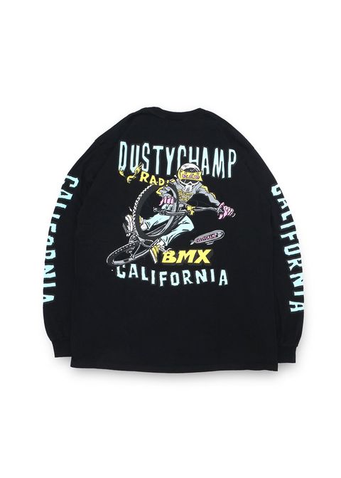 DUSTYCHAMP × DamianFulton L/S TEE (BLACK) / ダスティーチャンプ × ダミアンフルトン コラボ ロングスリーブ Tシャツ