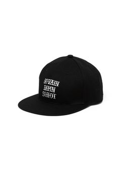 S.V.D.S.H EMBROIDERY CAP (BLACK×WHITE) / オリジナル ロゴ刺繍 キャップ