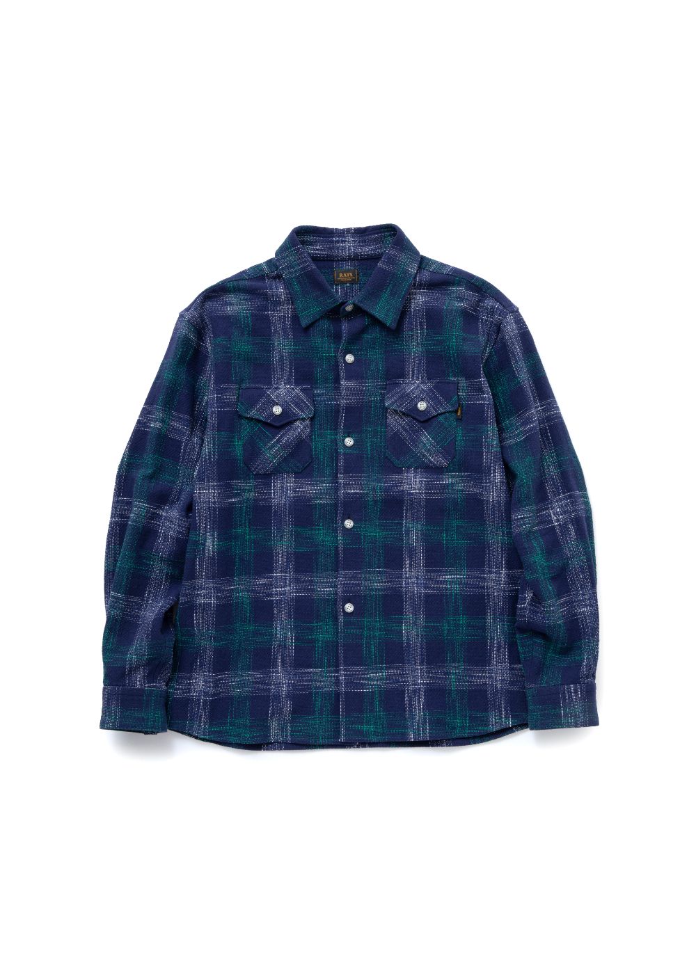 RATS - AMUNDSEN CHECK SHIRT (NAVY CHECK) / アムンゼン チェック