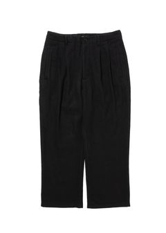 R9 2TAC PANTS (BLACK) / コットン ウール ワイド パンツ