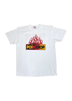 FIRE BLOCK POCKET TEE (WHITE) / ロゴ プリント ポケットTシャツ