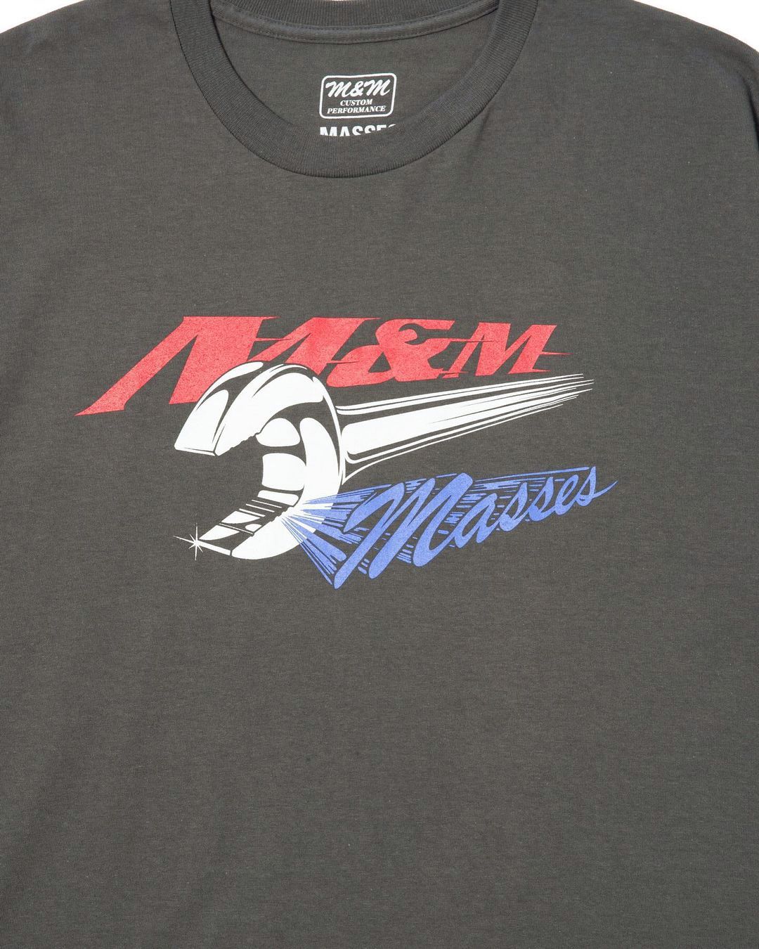 【ラスト1点】×MASSES T-SHIRT WRENCH M (CHARCOAL) / マシス コラボレーション プリントT