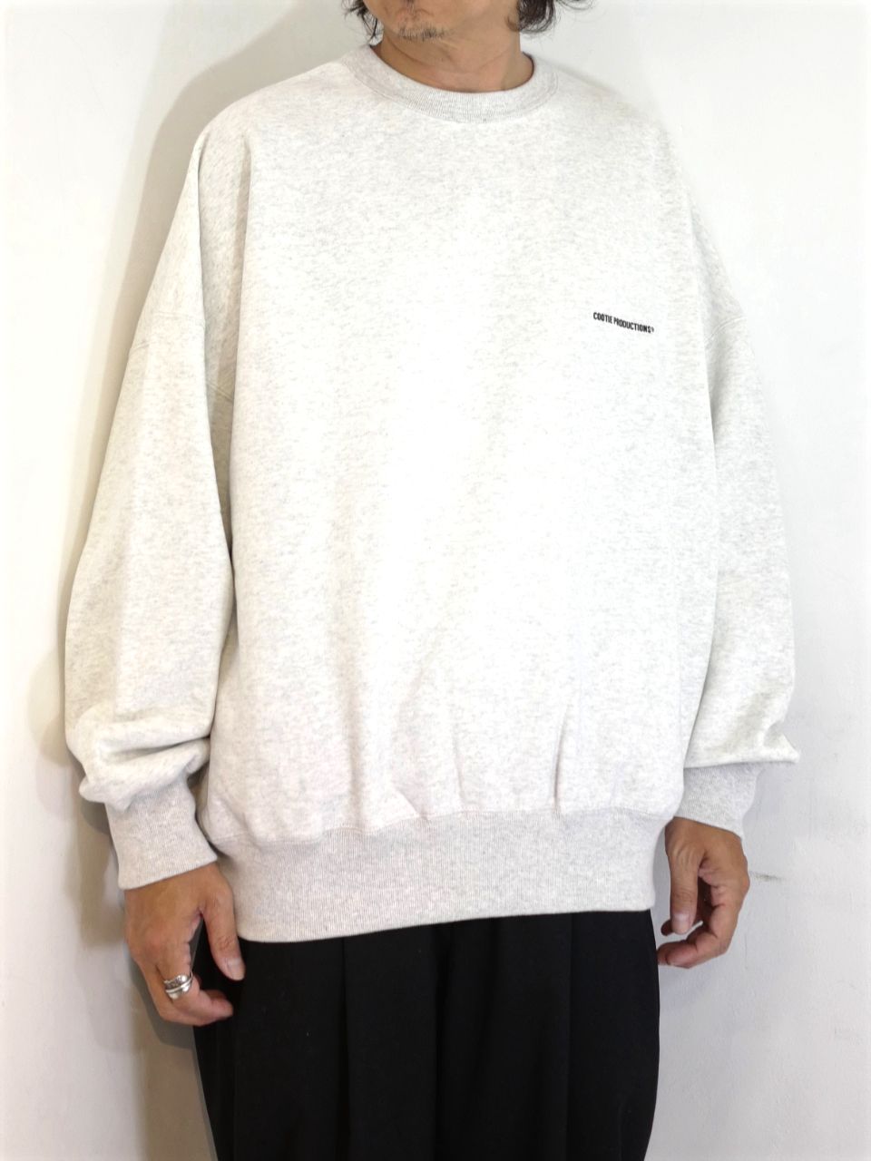 COOTIE PRODUCTIONS - Open End Yarn Plain Sweat Crew (OATMEAL COOTIE PRODUCTIONS - Open End Yarn Plain Sweat Crew (OATMEAL