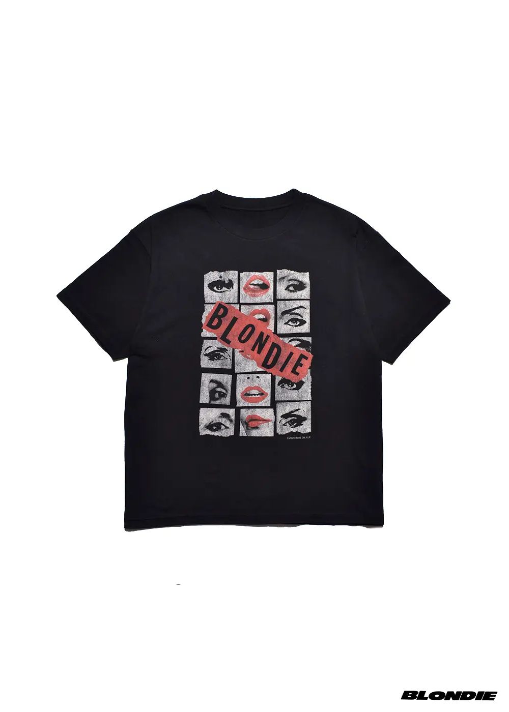× BLONDIE "Eyes & Lips" Crewneck T-SH (BLACK) / ブロンディー コラボ Tシャツ