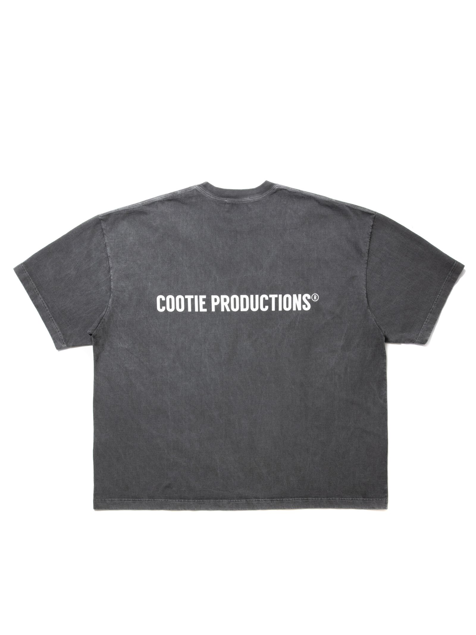 COOTIE PRODUCTIONS - Pigment Dyed S/S Tee (BLACK) / ピグメントダイ 定番ロゴプリントT |  LOOPHOLE