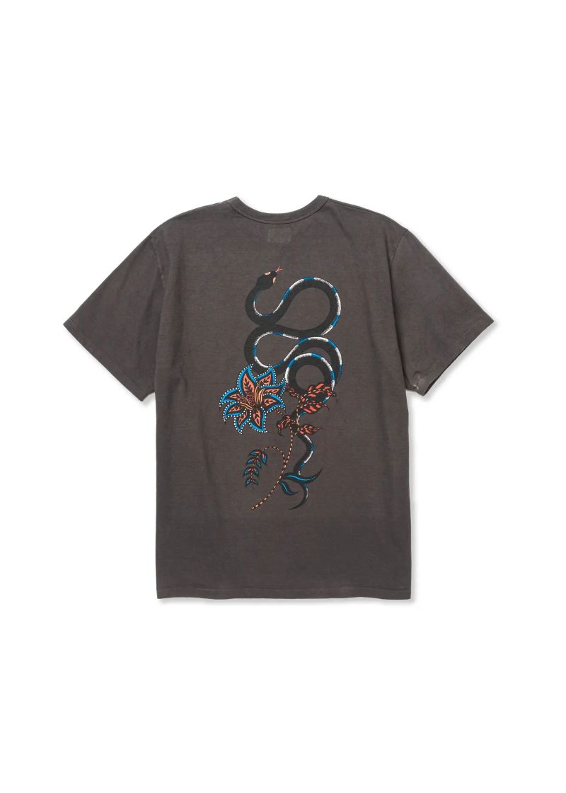 ×MIHO MURAKAMI BINDER NECK SNAKE VINTAGE TEE (CHARCOAL) / ×MIHO MURAKAMI コラボ Tシャツ