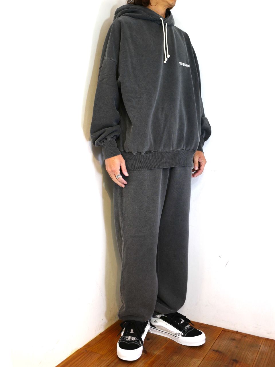COOTIE PRODUCTIONS - Pigment Dyed Open End Yarn Sweat Pants (BLACK ...