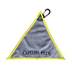 TRIANGLE MICRO FIBER CLEANER (GRAY×YELLOW) / カラビナ付き マイクロファイバー クロス