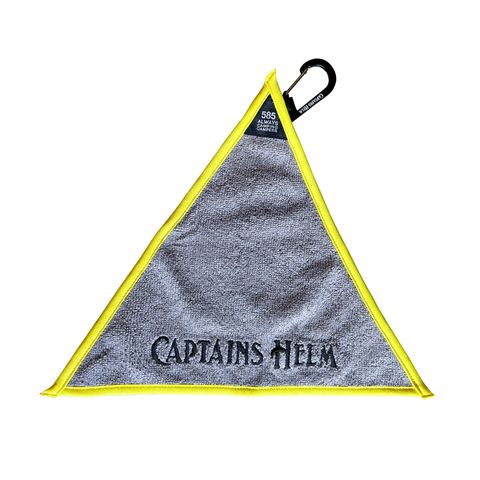 TRIANGLE MICRO FIBER CLEANER (GRAY×YELLOW) / カラビナ付き マイクロファイバー クロス