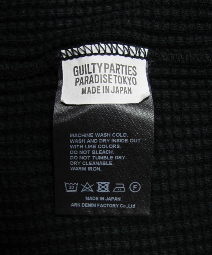 × WACKOMARIA Crew Neck Thermal (BLACK) / ワコマリア コラボサーマルカットソー