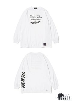 PRINT L/S TEE (×MASSES) (WHITE) / マシス コラボレーション プリントロンT