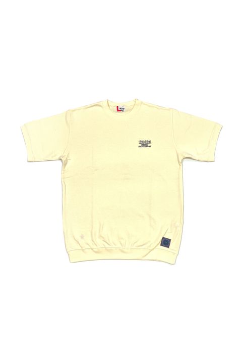 Short Sleeve Sweat (NATURAL) / ロゴ刺繍 半袖 クルーネック スウェット / セットアップ可能