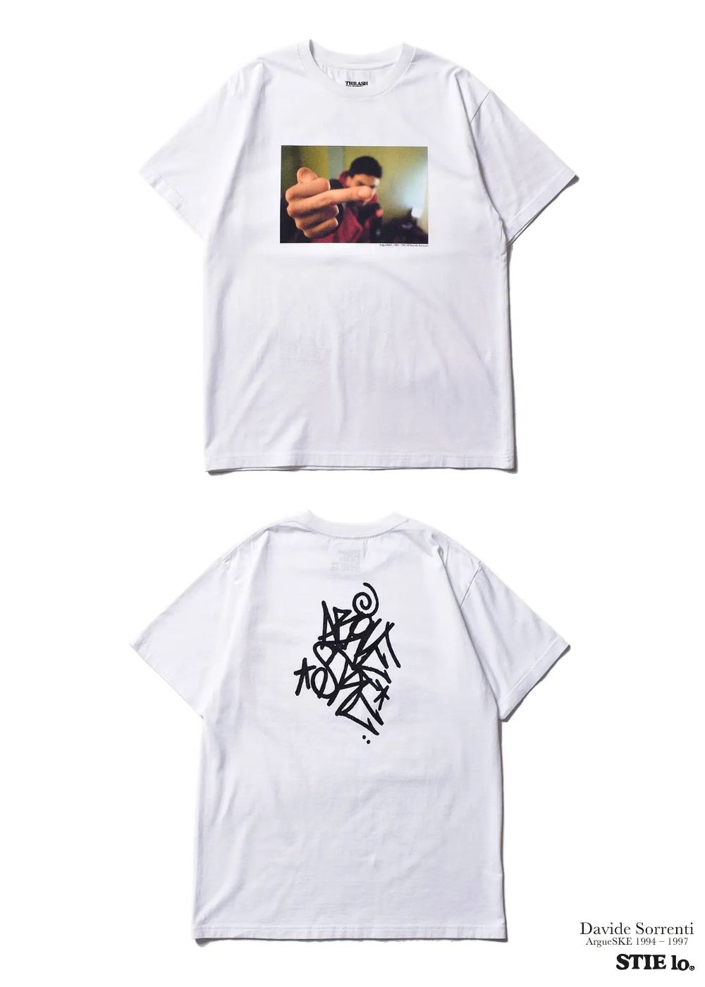 Stie-lo × Davide Sorrenti Da Finga T-SH (WHITE) / ×スティーロ×ダヴィデ・ソレンティ コラボフォトT
