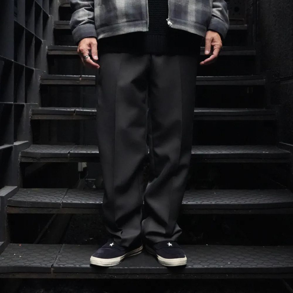 VINTAGE REPRODUCT ACTION SLACKS (CHARCOAL) / オリジナル スラックス