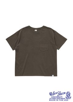 VELVA SHEEN Ex.S/S POCKET TEE "PIERCE" (CHARCOAL) / ベルバシーン コラボ ポケットTシャツ