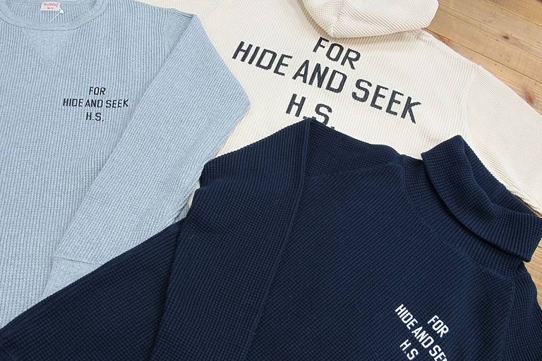 残り僅か！HIDEANDSEEK ヘビーワッフルシリーズが好調です。