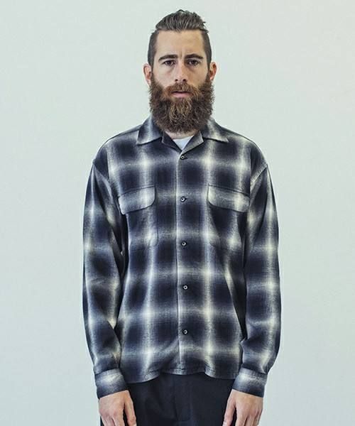 ROTTWEILER / CHECK OPEN COLLAR LS SHIRT 残り僅かです。