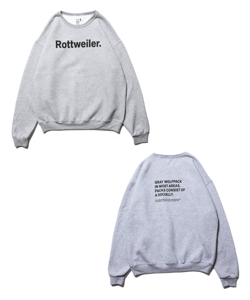 定番ロゴ~春夏注目のシャーベットカラーまでROTTWEILERのスウェット各種取り揃えております。
