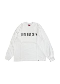 Logo L/S Tee-2 (WHITE) / ロゴ プリント ルーズフィット ロングスリーブ Tシャツ