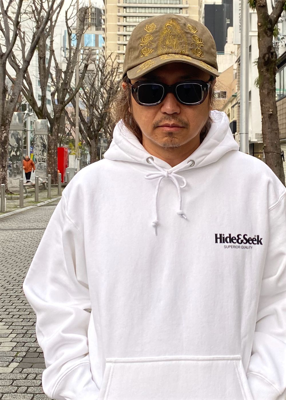 Maria CAP (KHAKI) / マリア刺繍 ベースボール キャップ