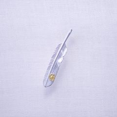 Feather S with Gold Point S (Right) (SILVER) / 24金Sポイント小フェザートップ (右向き)