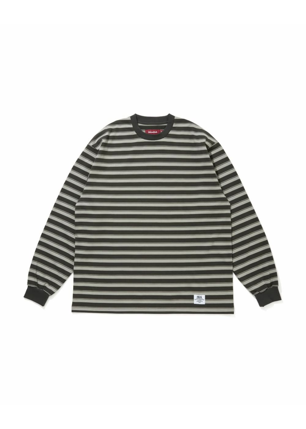 Border L/S Tee (GRAY×CHARCOAL GRAY) / ボーダー ロングスリーブ Tシャツ