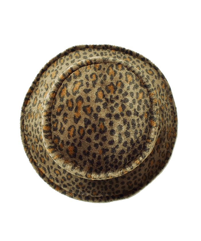 Leopard Fur Bucket HAT (BRT) / レオパードファー バケットハット - 1 (S)