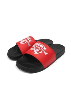 CHOP YOUR OWN WOOD SANDALS (RED) / エンボスロゴ シャワーサンダル