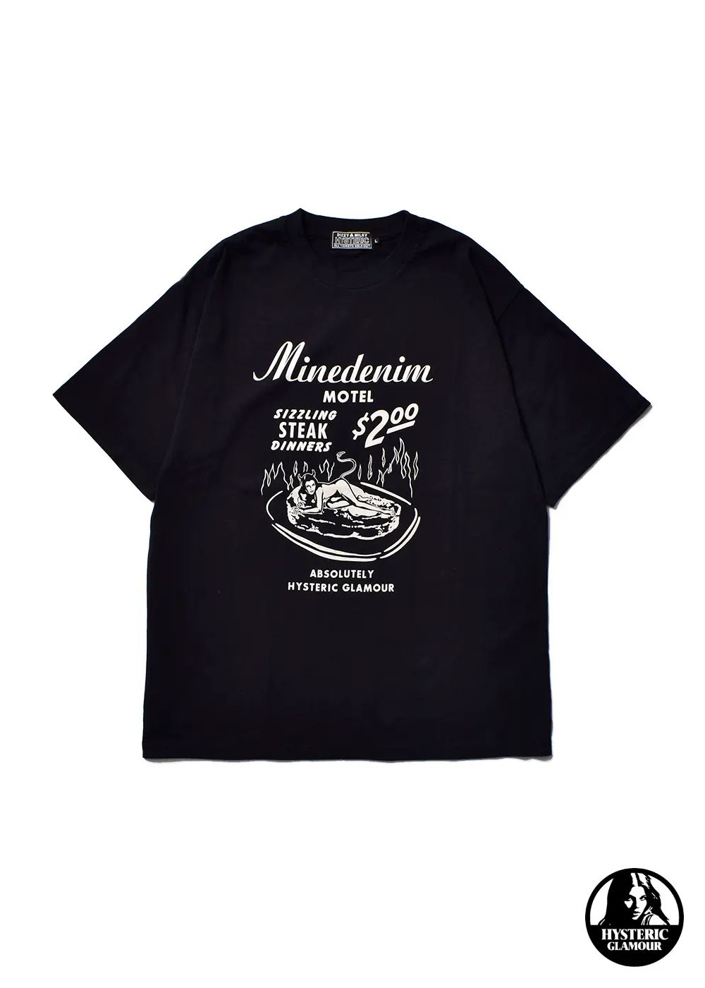 × HYSTERIC GLAMOUR T-SH (BLACK) / ×ヒステリックグラマー コラボTシャツ