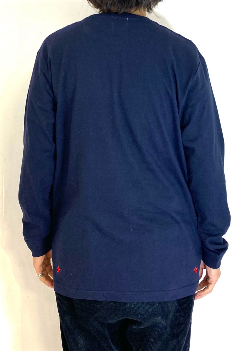 M&M CUSTOM PERFORMANCE - 【ラスト1点】PRINT L/S TEE (NAVY
