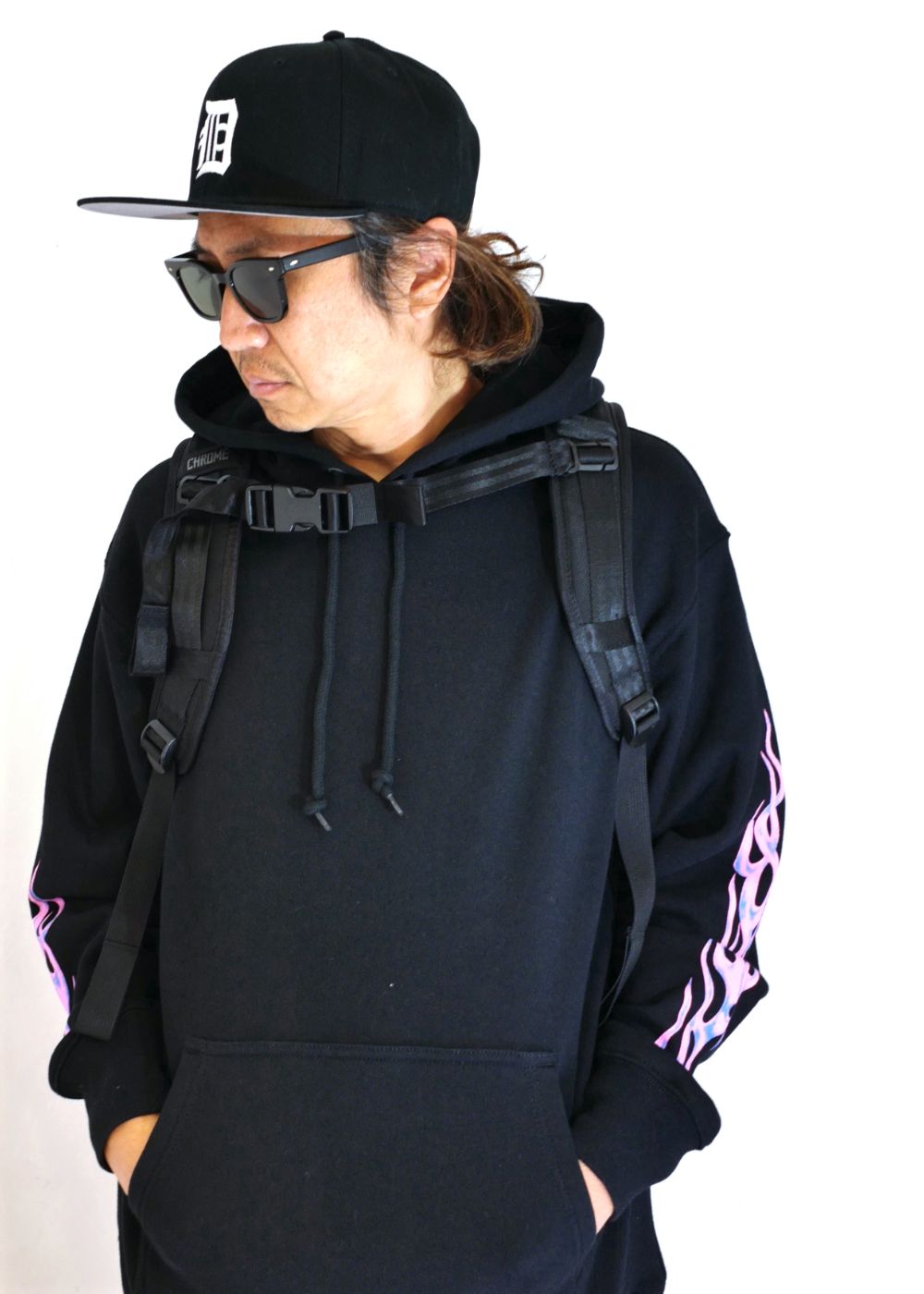 DUSTYCHAMP BASEBALL CAP (BLACK×WHITE) / ダスティーチャンプ コラボ ベースボールキャップ