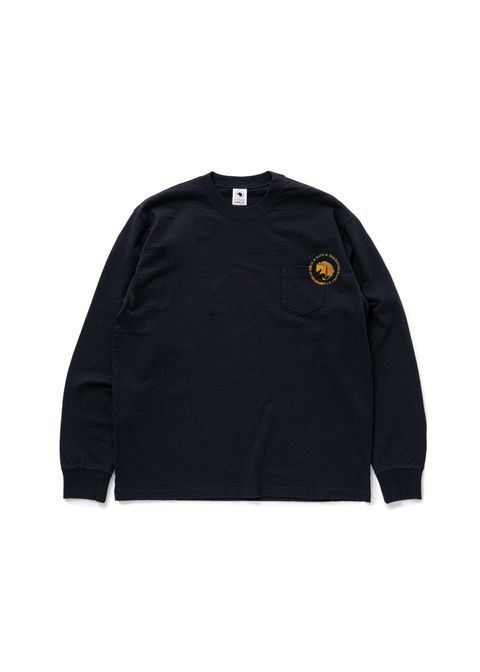 CIRCLE POCKET L/S TEE (BLACK) / サークル ポケット ロング Tシャツ