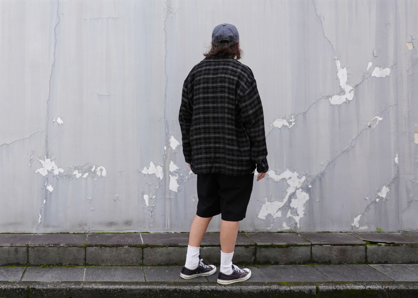 BLACK SHIRT STYLE / RATS-OMBRE CHECK SHIRT