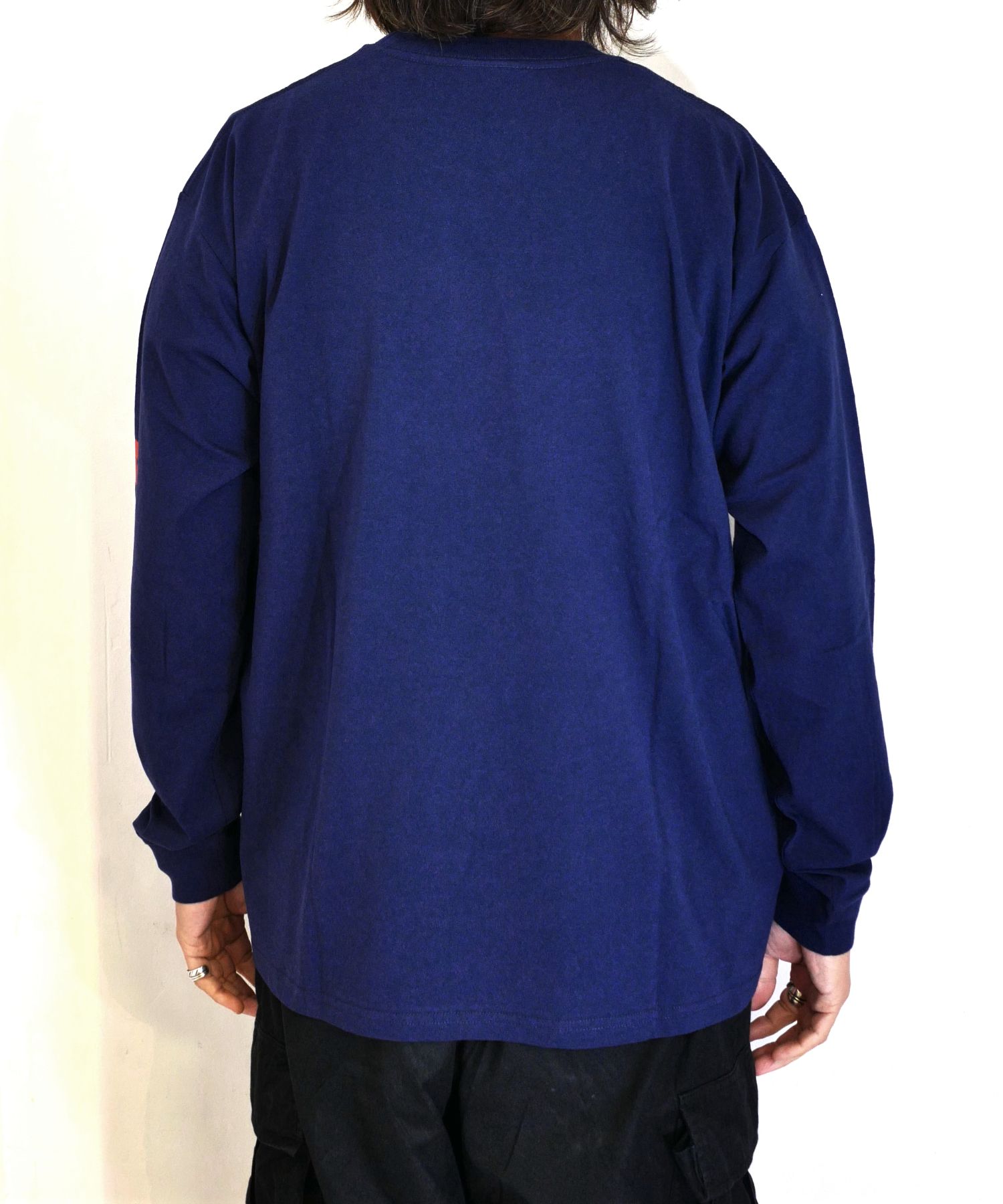 【ラスト1点】RTTW.C LS TEE (NAVY) / カレッジロゴ プリント Tシャツ