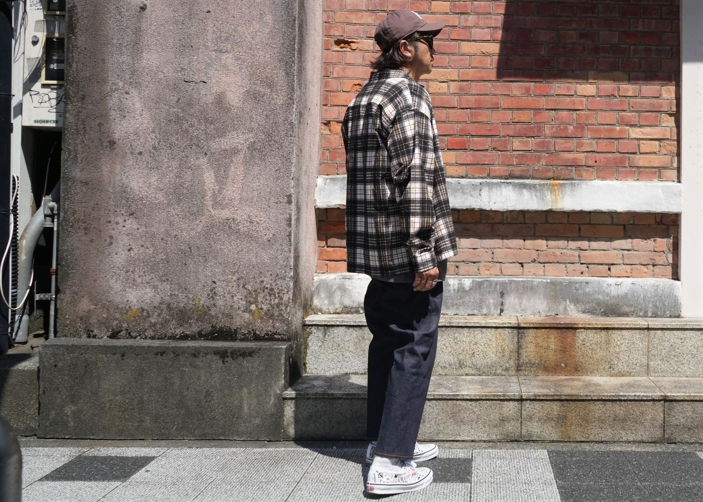 2024 AUTUMN SHIRT STYLE-BEDWIN & THE HEARTBREAKERS / L/S ORG PRINTED NEL SHIRT "RICK"