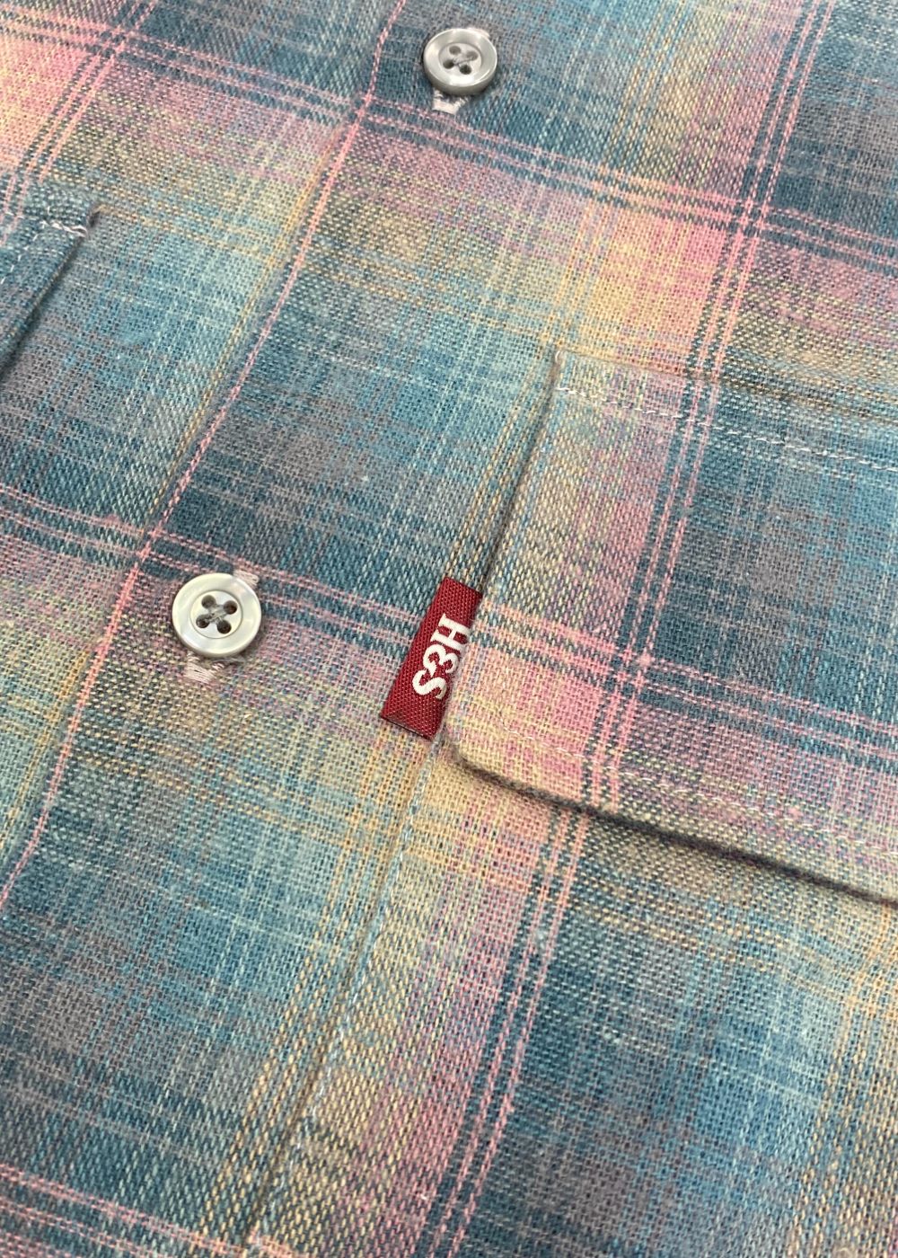 Flannel Check L/S Shirt (SAX) / ネル チェック シャツ