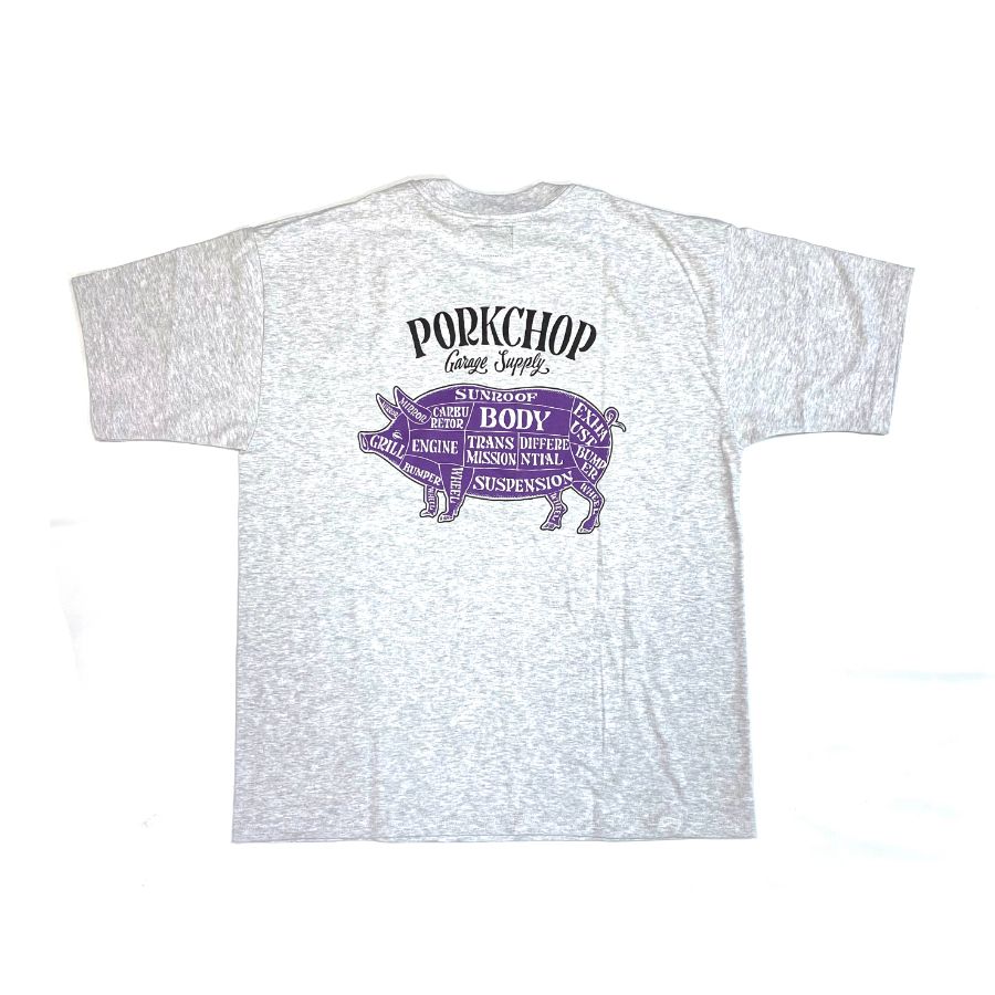 PORKCHOP - PORK BACK TEE (WHITE) / ポークバック Tシャツ | LOOPHOLE