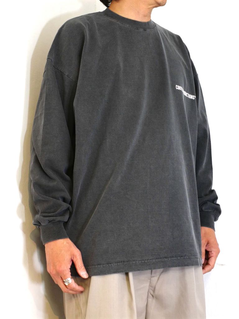 COOTIE PRODUCTIONS - Pigment Dyed L/S Tee (BLACK) / ピグメントダイ 